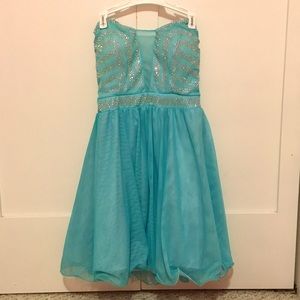 Blue Short Prom Dress